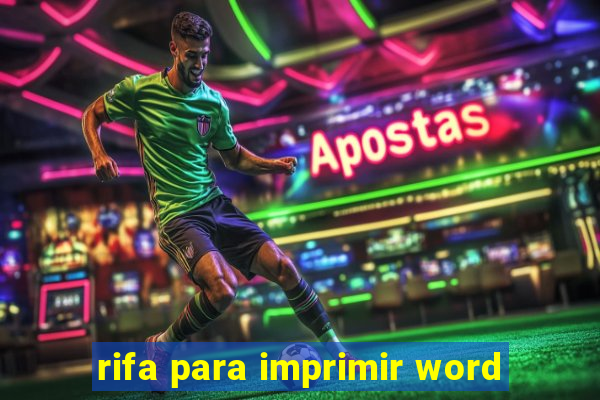 rifa para imprimir word